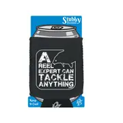 Fishing Dw A Reel Expert Can Tackle Anything - Funny Novelty Stubby Holder With Base