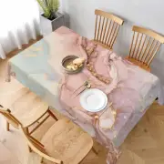 Marble Tablecloth Abstract Marble Pattern Oblong TableCloth for Home Party Deocr