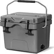 [Costway] 16 Quart Cooler, 24 Can Insulated Ice Chest Box with Heavy Duty Handle and 2 Cup Holders, 3-5 Days Ice Retention, Portable Leakproof Hard Cooler for Camping, Fishing, Picnic, Outdoor