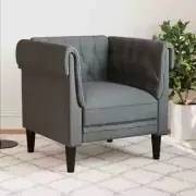 Chesterfield Sofa Chair Dark Grey Fabric