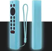 CHUNGHOP Protective Silicone Remote Cover for NVIDIA Shield TV Pro/4K HDR Remote Controller Washable Anti-Lost Remote Case with Remote Loop-Glow in Dark Blue