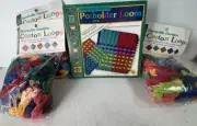 Harrisville Designs Friendly Loom 7" Potholder Kit Metal Loom & 3 Bags Loops USA