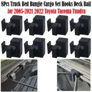8Pcs Truck Bed Cargo Net Hooks Deck Rail for 2005-2021 2022 Toyota Tacoma Tundra