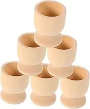 GREENADSCAPE 6pcs Cute Wooden Egg Tray Easter Egg Holders for Versatile Storage Container for Decorating Crafting and Parties for Easter Celebrations