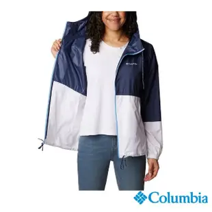 【Columbia 哥倫比亞 官方旗艦】女款-Flash Forward™防小雨抗汙風衣-深藍(UKL30100NY)