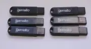 Lot of 6 Smart card readers with Gemalto Cyberflex Access 64k v2c smart cards.