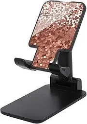BWQMNT Cell Phone Stand for Desk Portable Phone Holder Adjustable Foldable Rose Gold Glitter Cellphone Stand Compatible with All Phones