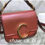 現貨SHAW 英國二手CHLOE蔻依 BAG C 磚紅色小牛皮 MINI迷你郵差包/單肩單/斜背包/手提包 現貨