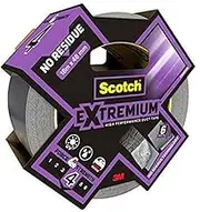 Scotch Extremium Duct Tape, No Residue, High Performance, 18 m x 48 mm - Extra Strong Adhesive, Ideal for Demanding Repairs, Water and UV Resistant, Hand Tearable, Silver Gaffer Tape
