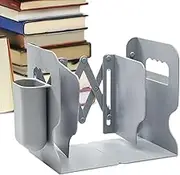 Book Stopper | Adjustable Book Holders with Pen Holder | Reusable School Supplies, Heavy Duty Storage Rack for Home, Studio, School