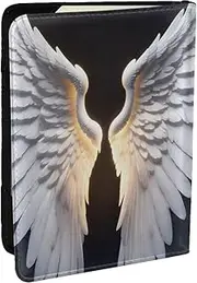 [JEJEA] Angel Wing Print Travel Organizer Credit Cards Case Passport BookPassport Holder Cover Wallet forTraveling,, Black, One Size