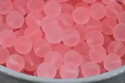 Pale Coral 6mm 8mm Frosted Matte Glass Round Druk Beads