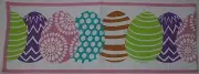 Easter Newbridge White with Multi Color Eggs Table Runner 13x70 in NWT