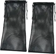 Healvian 2Pcs Lightweight Foldable Snorkel Gear Mesh Bags for Secure Storage for Snorkeling Beach and Swimming Activities Swim Bags for Swimmers Durable and Tear Resistant Design