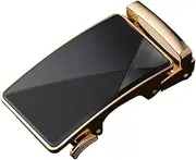 [yuksok] Mens Ratchet Belt Buckle Replacement Slide Buckle for Pants Business Suit Jeans