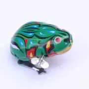 Classic Tin Clockwork Clockwork Toy Jumping Frog Children'S Vintage Toy Boy Boy