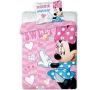 Disney Minnie Mouse Sweet Cotton Quilt Cover Set for Cot or Toddler Bed
