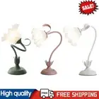 Flower Table Lamp with Acrylic Lampshade Cute Reading Lamp for Home Office Decor