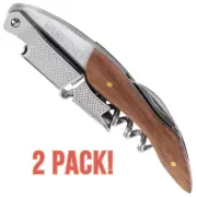 Wine Opener - Waiters Friend - Corkscrew - Rosewood Handle - 2 Pack