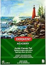 Derwent Academy 280gsm A3 Port 10 Sheets Canvas Paper Pad