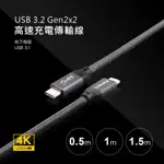 🌺3C好市多 20GBPS USB3.2 GEN2X2 USB-C INTEL 超極速 高速充電傳輸線 4K線