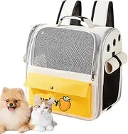 Pet Carrier Backpack - Puppy Carrying Backpack, Cat Carriers Bag Carryings | Large Capacity Pets Travels Carriers, Durablle Oxford Cloth Dog Backpacks for Outdoor, Hiking, Camping, Walking, Cycling