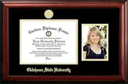 NCAA Oklahoma State Cowboys Unisex Oklahoma State Cowboys 11 x 8.5 Inches Spirit Graduate Diploma Frame and LithographGold Embossed Diploma Frame with 5 x 7 Inches Portrait Brown One Size