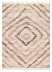 Vintage Hand Woven Kilim Rug 4'6" x 6'5" Traditional Wool Carpet