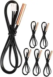 MOLUCKFU 6pcs Temperature Sensor Probes 39cm Long High-Sensitivity Head Thermistor for Accurate Ambient Temp Monitoring