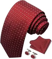 [SLEDEZ] Men Necktie Sets 3 Piece Set Business Formal Tie Men's Tie Set