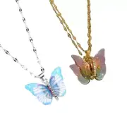 Butterfly Pendant Choker Neck Jewelry Perfect Gift for Woman Girls Teens