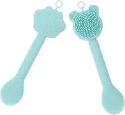 BELLIFFY 2 pcs Cute Silicone Facial Cleansing Brush Double End Face Mask Applicator for Mud Gentle Cleansing and Exfoliating for Deep Skin Care and