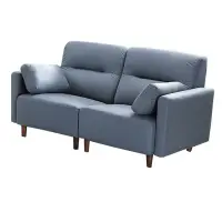 在飛比找Yahoo奇摩購物中心優惠-文創集 艾可依舒柔科技布二人座沙發椅(二色可選)-150x8