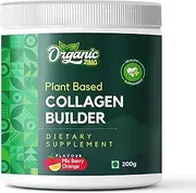 [ORGANIC ZING] Collagen Powder to support Skin Elasticity, Firmness & Youthful Glow | Plant Based with Vitamin C for Men & Women | Mix Berry Flavour - 200g