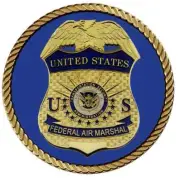Federal Air Marshall Medallion for Box Cremation Urn/Flag Case - 4 Inch Diameter