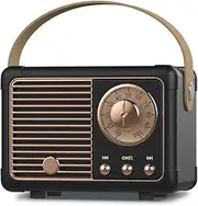 ZENWORYS Retro Bluetooth Speaker, Vintage Decor, Small Wireless Bluetooth Speaker for Kitchen Desk Bedroom Office Outdoor