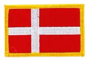 DENMARK DANISH FLAG PATCHES COUNTRY PATCH BADGE IRON ON NEW EMBROIDERED
