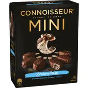 Connoisseur Gourmet Ice Cream Mini Cookies & Cream Sticks 6 pack