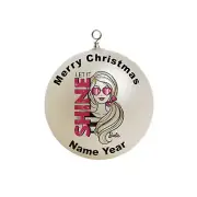 Personalized Barbie Illustration Just Shine Christmas Ornament Custom Gift #9