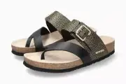 Mephisto Women's Madalyn Black Sandanyl 800 Adjustable Hook & Loop Strap Sandals