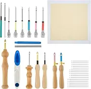 Fxvhojq 35Pcs Punch Needle Kit Punch Needle Tool Adjustable Punch Needle Embroidery Kits DIY Accessories Embroidery Kits DIY Embroidery Punch Needle for Hand Embroidery Cross Stitch