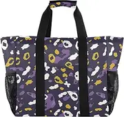 [sanluoli] Beach Tote Collapsable Tote Bag For Beach With Compartments Canvas Laundry Bag Travel, Speckles, 1 size