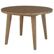 ALANYA HAMPTONS ROUND OUTDOOR SOLID EUCALYPTUS TIMBER COFFEE TABLE