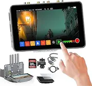 ZO600MS All-In-One 5.5” 1000ft Wireless Transmitter & Receiver Monitor, HDMI/SDI 1080p IPS Touchscreen DSLR Camera Field Monitor/Recorder, 3D LUT 4K HDR 1000nits Daylight Viewable