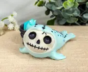 Ebros Furrybones Rollie The Seal with A Bucket of Fish Small Sit Up Figurine