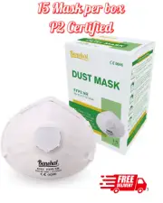 P2 N95 Face Mask Respirator Valved Chemical Dust Flue Welding Painting