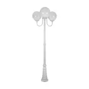 Lisbon Post 3 Lights Up Bracket H2250mm W300mm White Aluminium - 15769