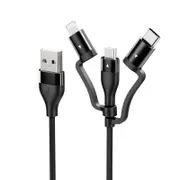 [EL3IN11] 1m Elements 3-in-1 Charge and Sync Combo Cable USB-A, 3A charging