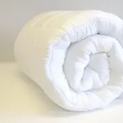 Ardor Microfibre Queen Bed Quilt Roll Packed White