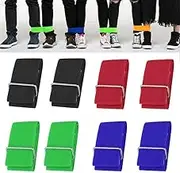 8 Pcs 3 Legged Race Bands, BetterJonny Colorful Elastic Tie Rope Durable Firm Three Legged Race Games for Kids Adult Party Outdoor Game（4 Colors）